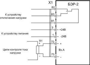 Рис.1. Схема внешних подключений блока БЭР-2