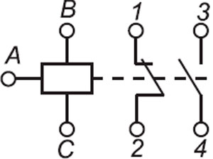 Рис.1. Схема подключения реле контроля трехфазного напряжения ЕЛ-13